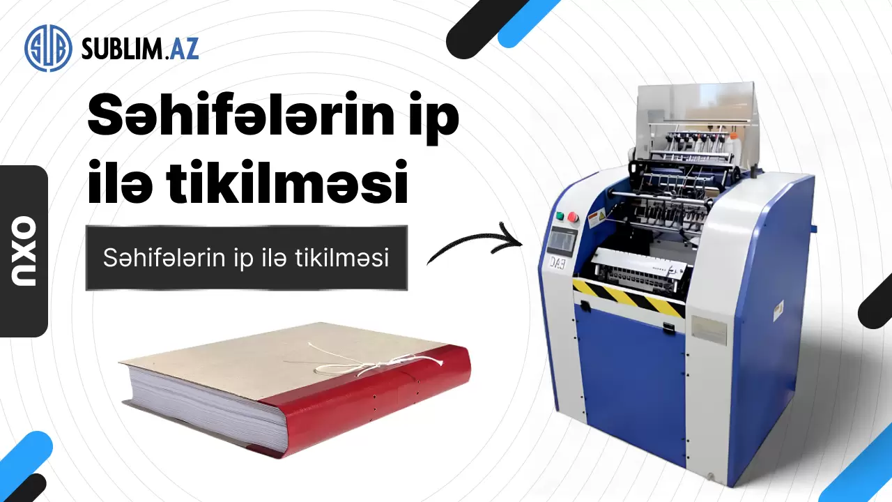 Səhifələrin ip ilə tikilməsi