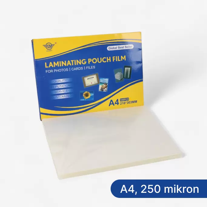 Parlaq laminasiya filmi A4, 250 mikron
