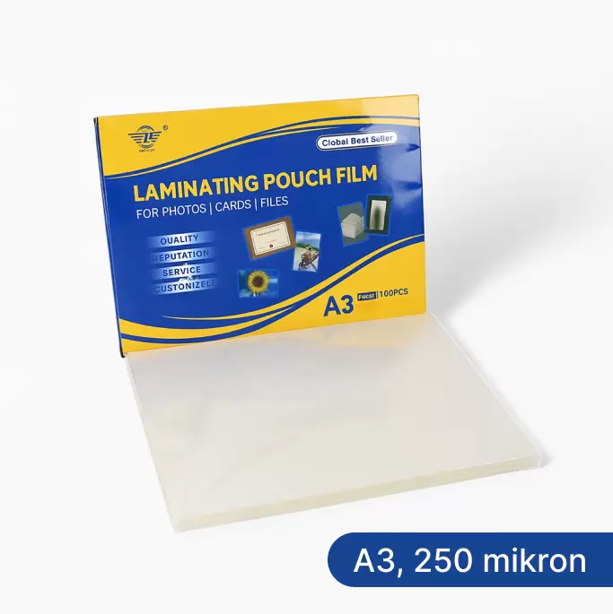 Parlaq laminasiya filmi A3, 250 mikron
