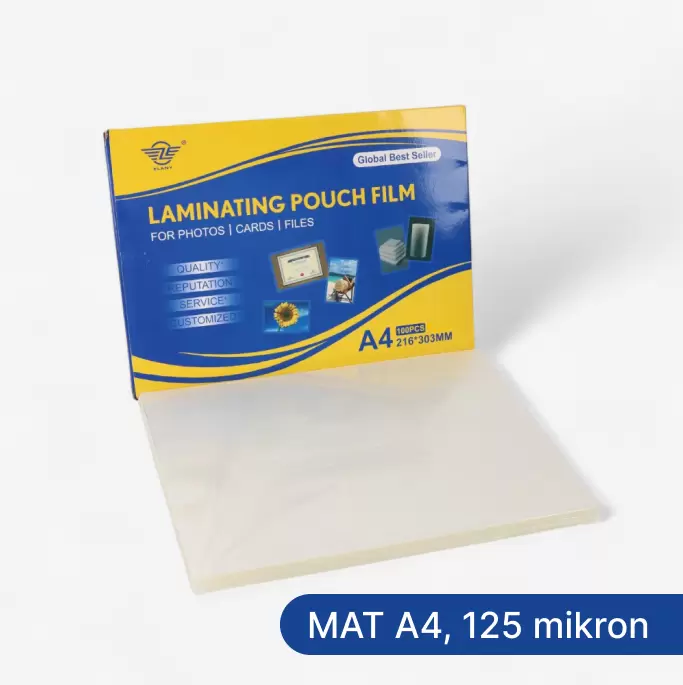 Mat laminasiya filmi A4, 125 mikron