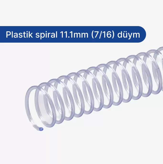 Plastik spiral 11.1mm (7/16) dyüm
