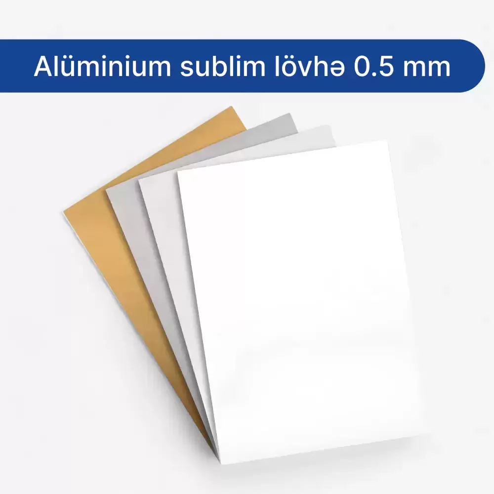 Alüminium sublim lövhə 0.5 mm 20*30sm