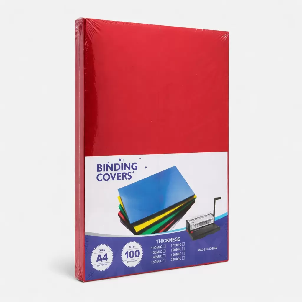 Üzlük cildləmə üçün А4, PVC, 100 əd, qırmızı
