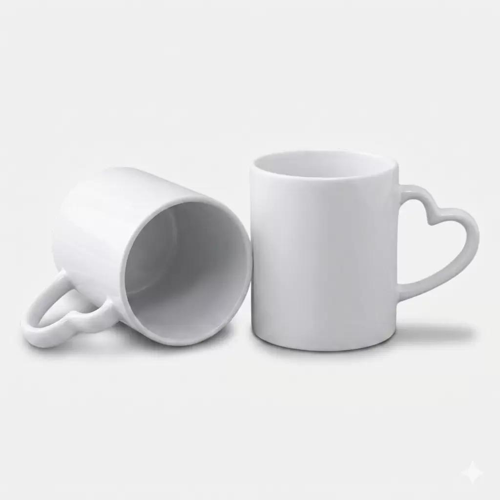 Sublim ağ ürək fincan 11oz