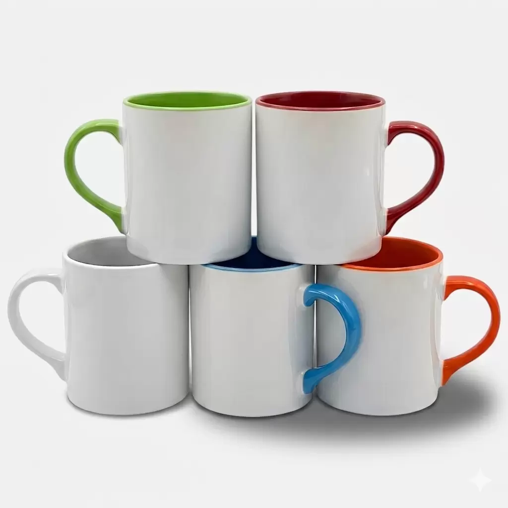 Sublim kiçik fincan/içi və qulpu rəngli 6oz